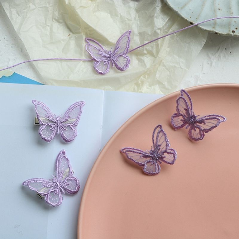 Charm butterfly vải làm phụ kiện