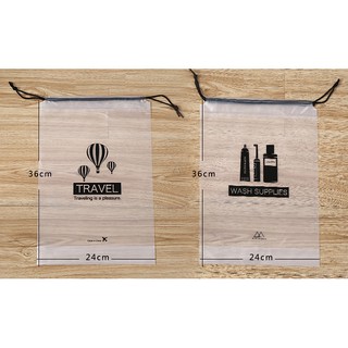 Combo 2 Túi đựng giày dép dây rút đồ trang điểm trong suốt chống nước hottrend 2021 – 36*24cm ( có lẻ 1 chiếc )