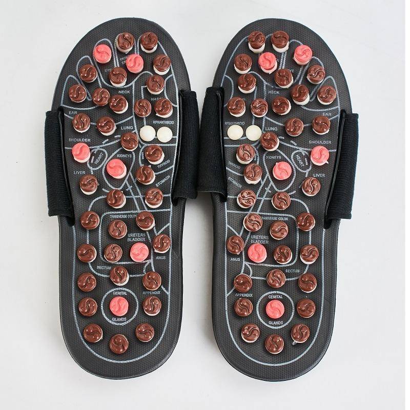 Máy Massage Shiatsu tấm mát xa dép đi trong nhà bấm huyệt giày đá cuội đế dép trong nhà và dép đi trong nhà cho nam và n