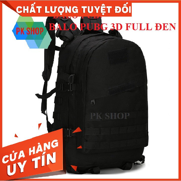 BALO THỜI TRANG PUBG 3D FULL ĐEN DUNG TÍCH 40 LÍT ĐỰNG LAPTOP PUBG - CHỐNG NƯỚC - VẢI DÙ ĐỘ BỀN CAO, QUAI BỀN