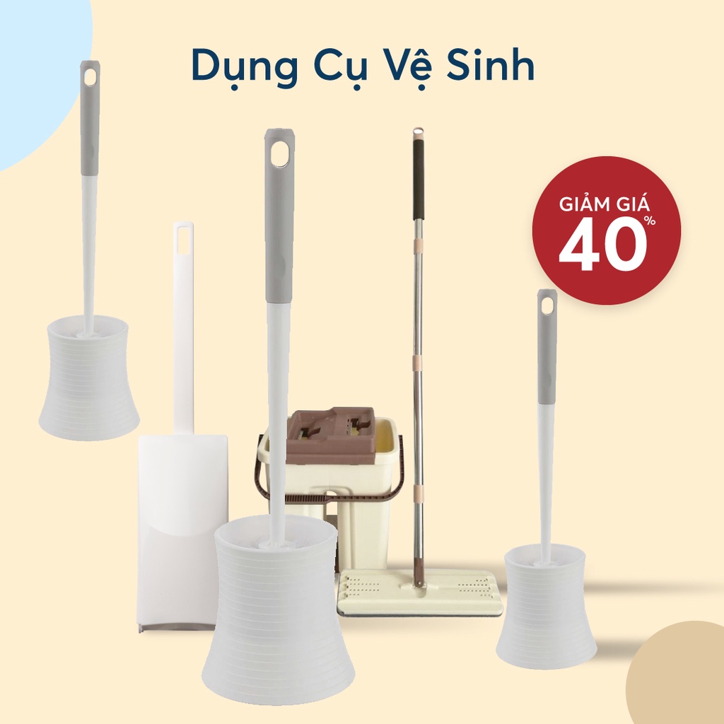 Bộ chổi cọ toilet Kirei - Chính hãng inochi - Tiêu chuẩn nhật bản