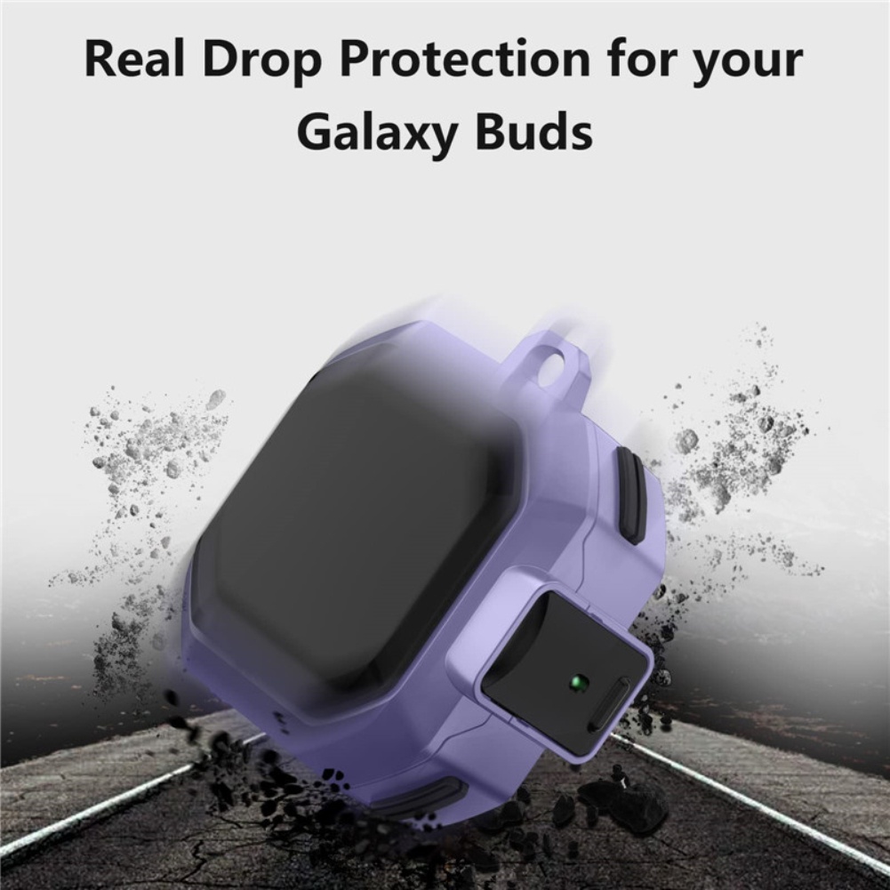 Cho samsung Galaxy Buds 2/Trực tiếp/Pro Hộp đựng tai nghe không dây/hộp đựng tai nghe chống sốc Galaxy có móc khóa màu xanh