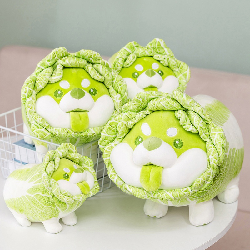 Gấu bông chó Shiba bắp cải lè lưỡi dễ thương nhân vật Vegetable Fairy Gấu bông Mino