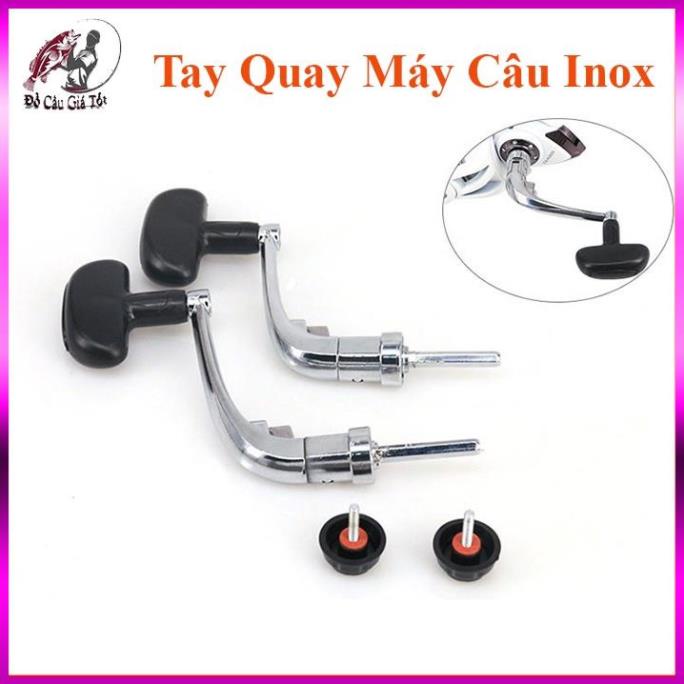 🟢 Tay Quay Máy Câu Inox, Tay Quay Máy Câu Kim Loại Cao Cấp