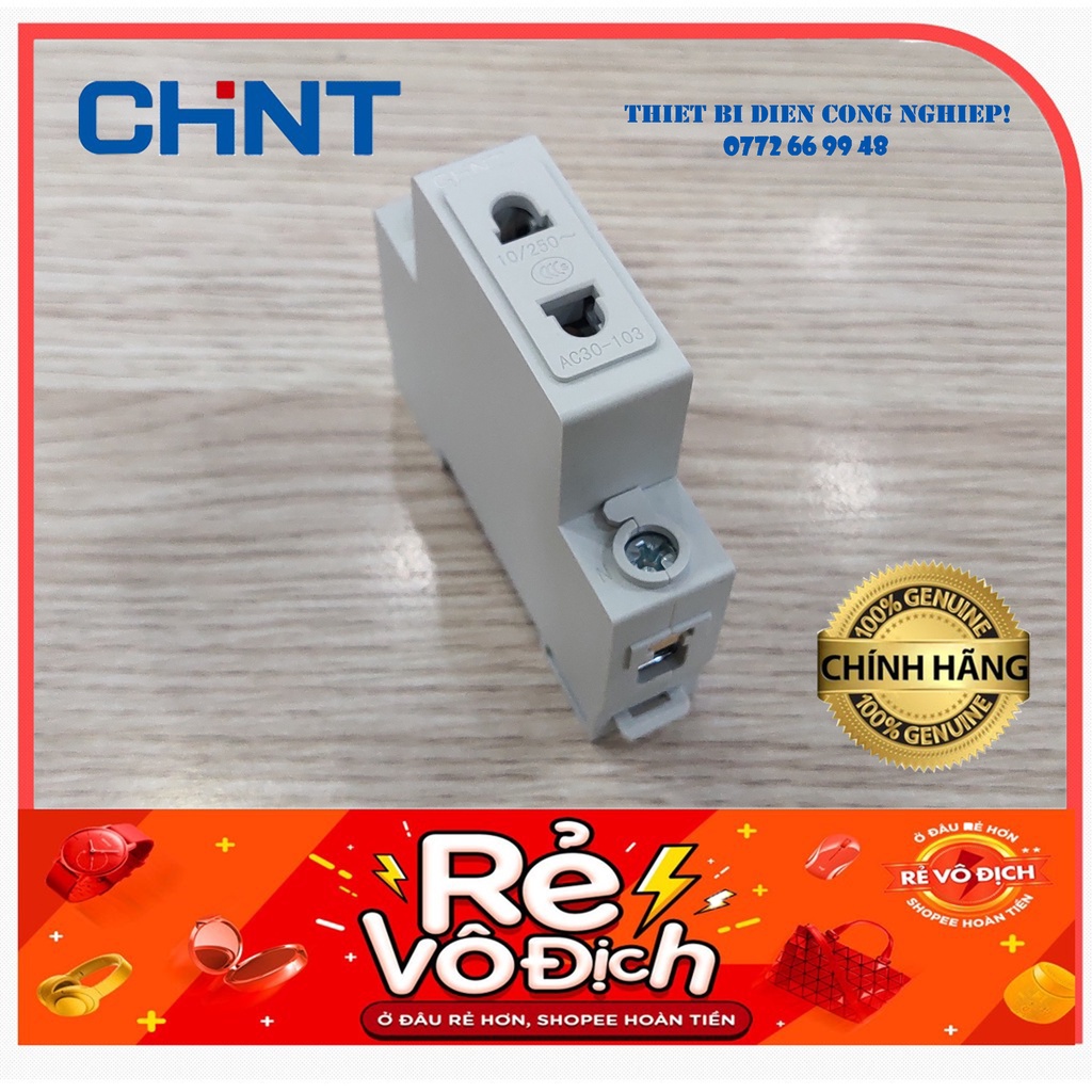 Ổ cắm cài thanh DIN ray AC30-103 Chint