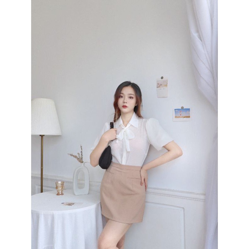 Váy quần Wonderhosue form chữ A hai túi trước đi làm công sở, dạo phố nữ tính - Titi skirt