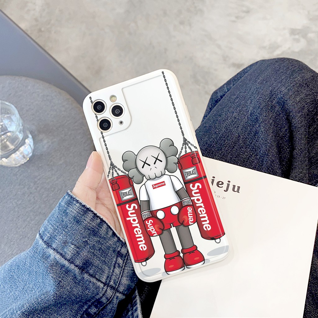 Ốp lưng iphone Kaws đấm bốc bóng cạnh vuông 6/6plus/6s/6splus/7/7plus/8/8plus/x/xr/xs/11/12/13/pro/max/plus/promax | BigBuy360 - bigbuy360.vn