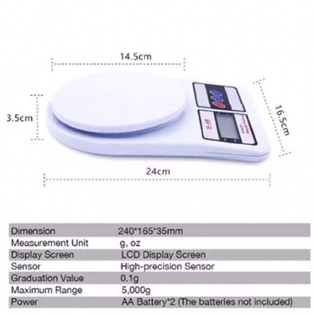 Cân điện tử nhà bếp mini SF - 400