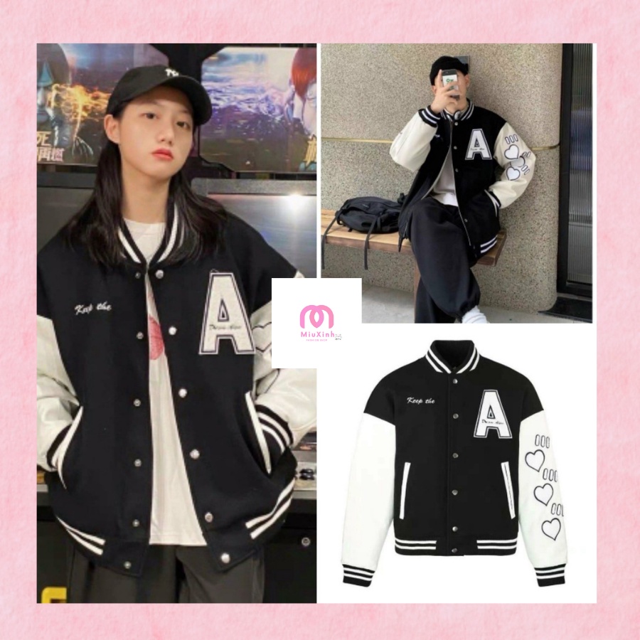 [ Có video+ Hình ảnh gốc] Áo Bomber Nam Nữ Phối Tay Chữ A Unisex - Dáng Rộng Túi Trước G058 _Miuxinh Shop | BigBuy360 - bigbuy360.vn