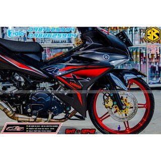 tem rời exciter 150 đen đỏ mxking