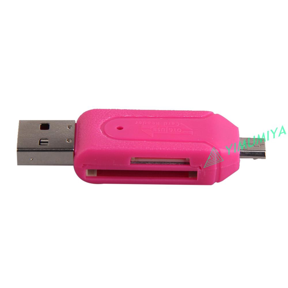 YI 2 In 1 Dual USB Plug OTG SD TF Card Reader For Smartphone Computer