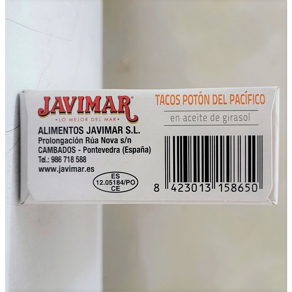 [Hộp 115g – NGÂM DẦU] RÂU MỰC ĐẠI DƯƠNG CẮT LÁT [Spain] JAVIMAR Squid Legs Sliced in Sunflower Oil (tgc)