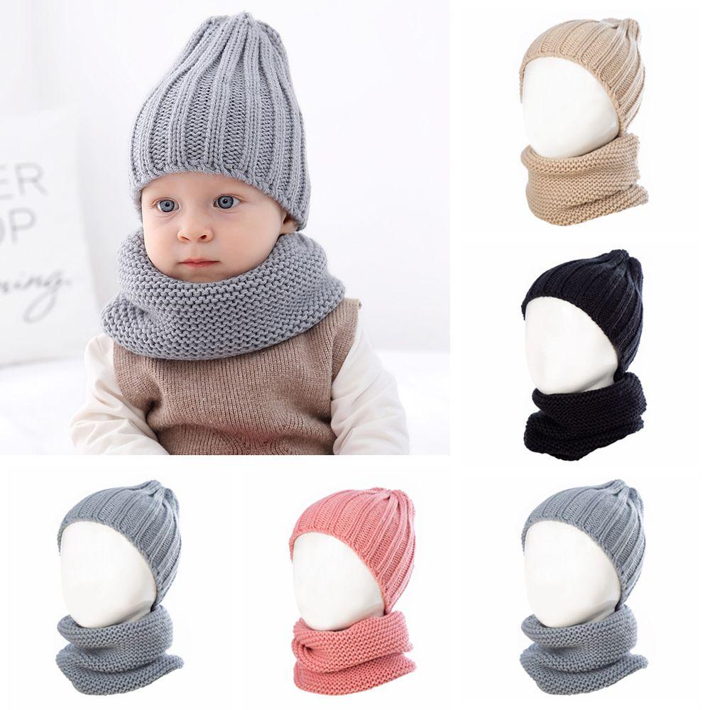 Mũ Beanie Kèm Khăn Choàng Cổ Giữ Ấm Mùa Đông Cho Bé