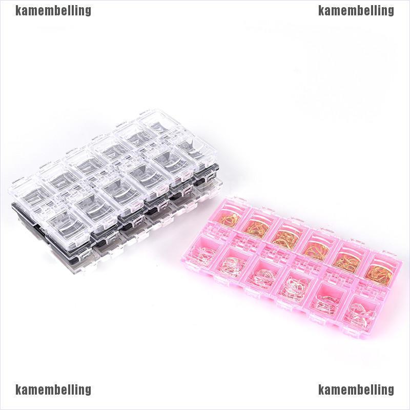 (Hàng Mới Về) Hộp Nhựa 12 Ngăn Đựng Đồ Trang Trí Móng Tay