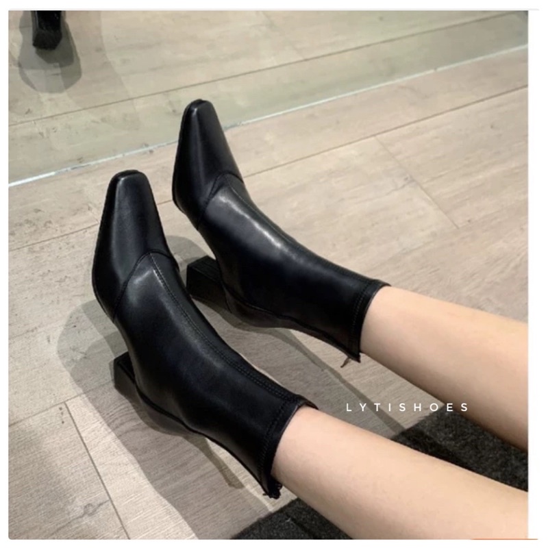 Boots da mềm nữ cổ ôm 7cm g82