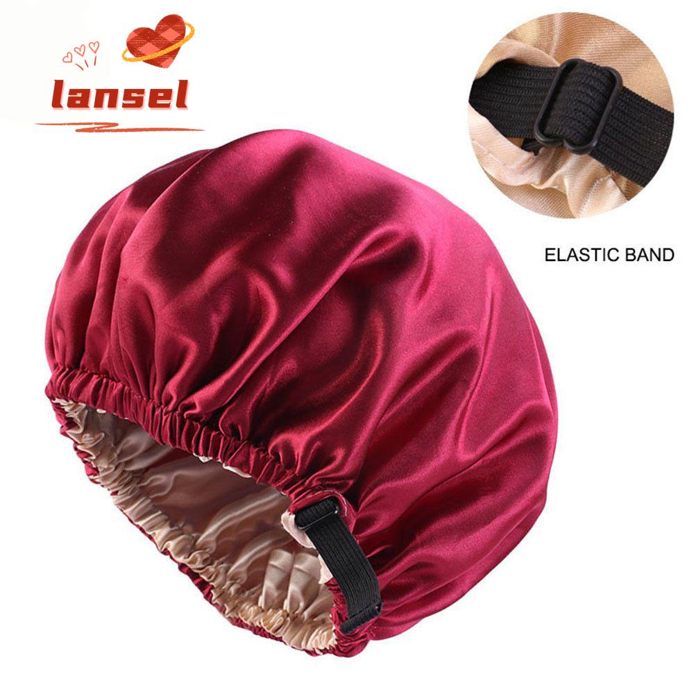 Mũ Trùm Đầu Vải Satin Nhiều Màu Sắc Dùng Khi Ngủ Tiện Dụng