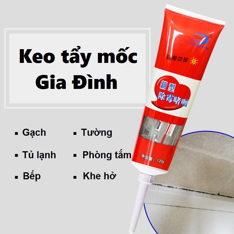 Tuýp keo tẩy nấm mốc - Loại bỏ hoàn toàn nấm mốc không ăn mòn