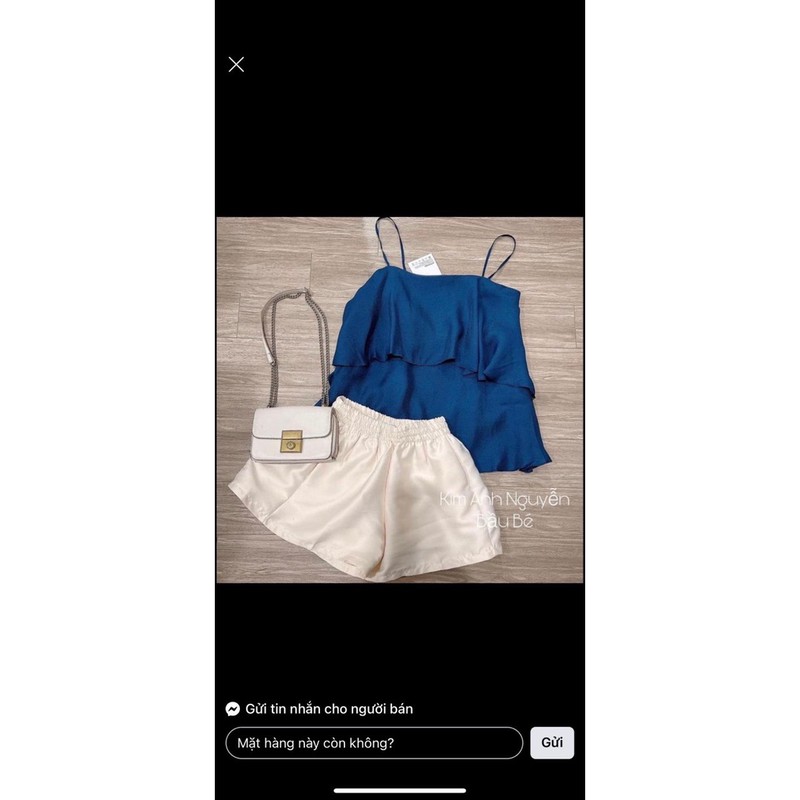 SNU199 - SET NỮ ÁO XANH TẦNG 2S MIX SOOC TRẮNG | BigBuy360 - bigbuy360.vn