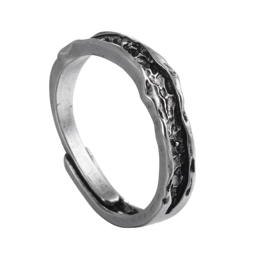 Nhẫn Đồng VANES1 Thiết Kế Bất Đối Xứng Thời Trang Cá Tính Cho Cặp Đôi