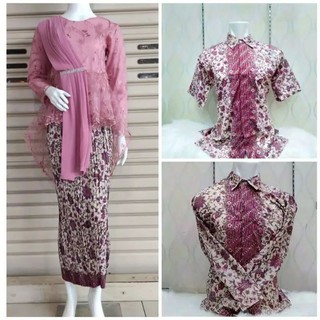 Áo sơ mi vải tuyn phong cách Javanese cho cặp đôi