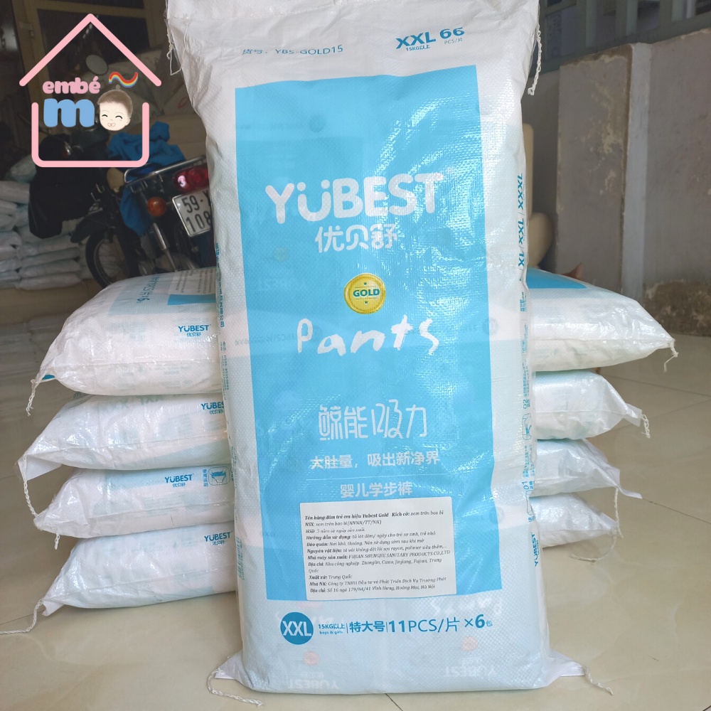 Tã/Bỉm Quần YUBEST Gold Mềm Mỏng Thoáng Mát Size L78 - XL72 - XXL66 - XXXL66 - Embé Mỡ