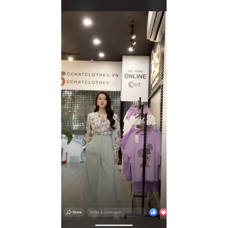 Pass quần baggy xanh mint CCHAT new tag