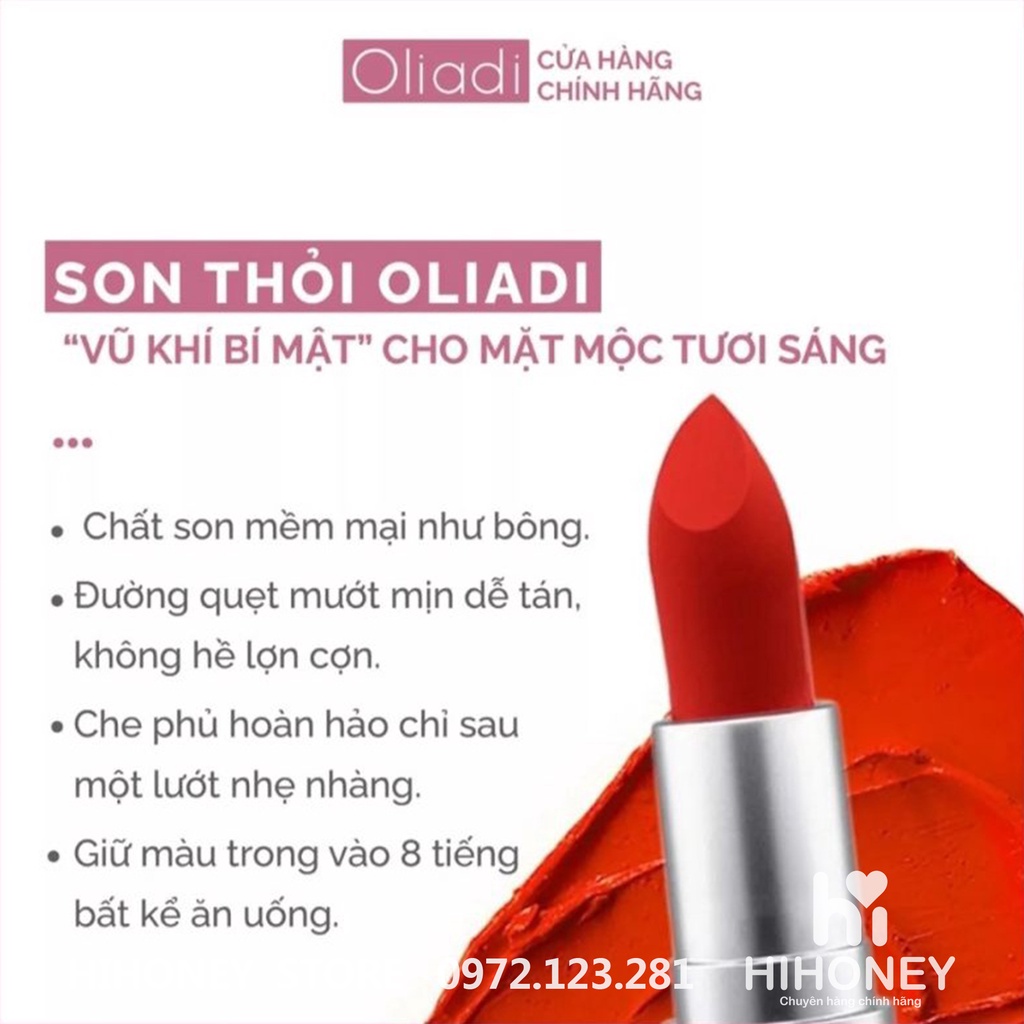 [Hot]  Son sáp lì Oliadi siêu lì siêu xinh, không nặng môi