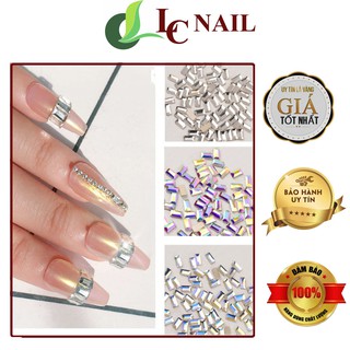 Đá nail, Đá chữ nhật chân bằng gắn móng, trang trí móng