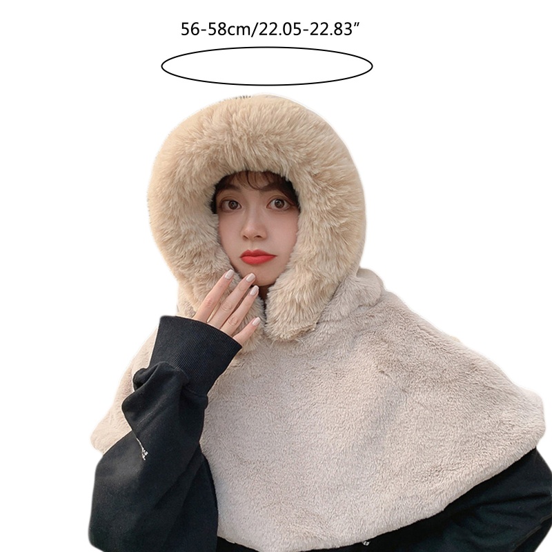 Mũ Balaclava Bằng Vải Lông Màu Trơn Chống Gió Bảo Vệ Tai Chống Lạnh Giáng Sinh Năm Mới Valen