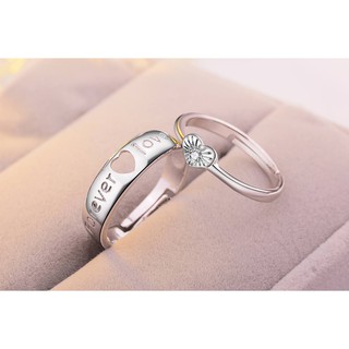 Cặp nhẫn đôi hàn quốc bạc 925 cao cấp