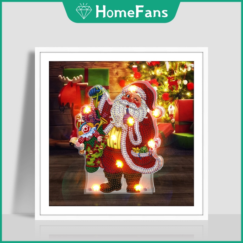 Bộ tranh đính đá tự làm hình người tuyết 30X30