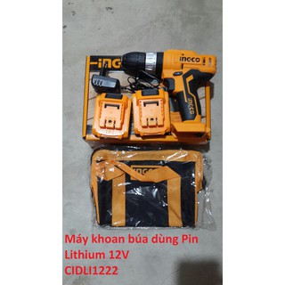 Máy khoan pin dùng pin lithum 12v ingco cidli1222