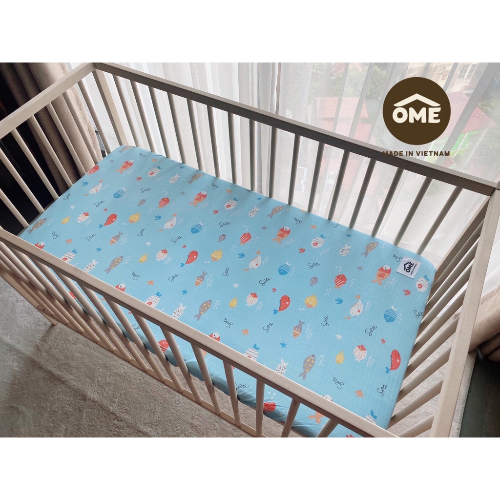 Ga Chun Cotton Ome bọc đệm nôi cũi Monmon, Umoo và cũi Hugme cho bé đủ các mẫu | Grap bọc đệm cho bé