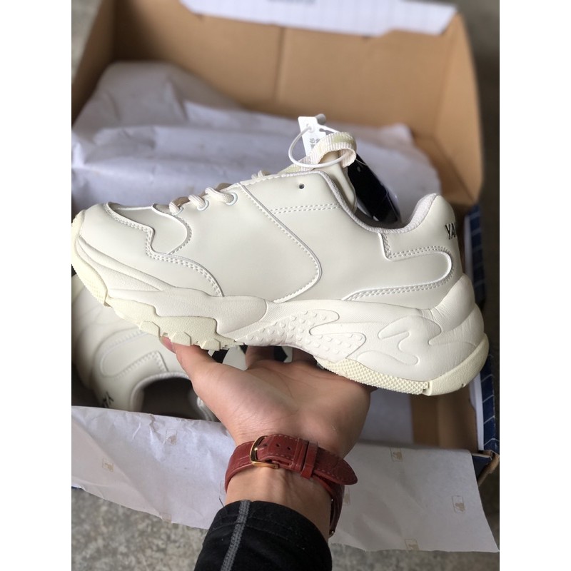 giày thể thao sneaker in chữ ny đế trắng