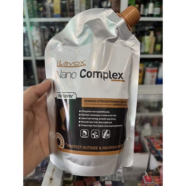 thuốc  duỗi tóc , ép tóc  lavox  nano complex  thế hệ mới 500 ml dạng bịch  duỗi 1 lần ko cần dập phủ bóng phục hồi hư t