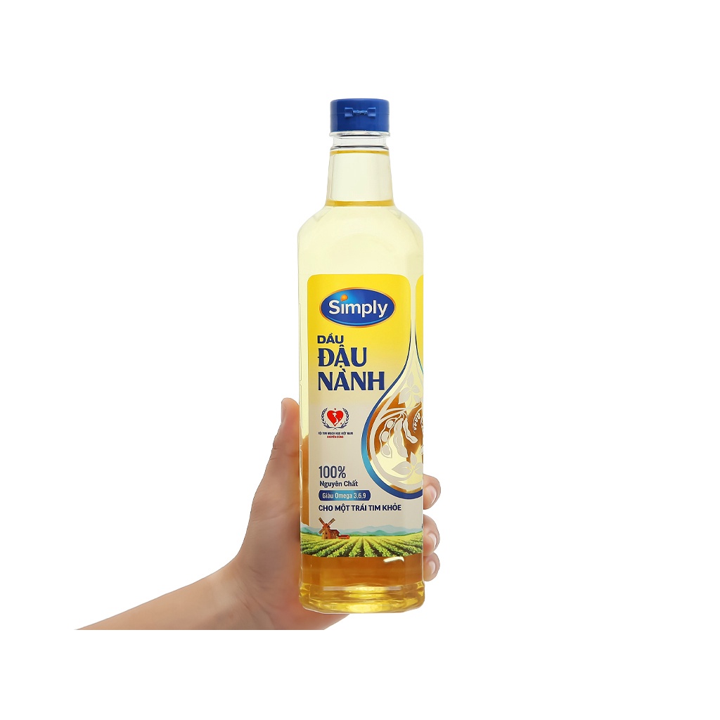 Dầu đậu nành nguyên chất Simply - Chai 1L