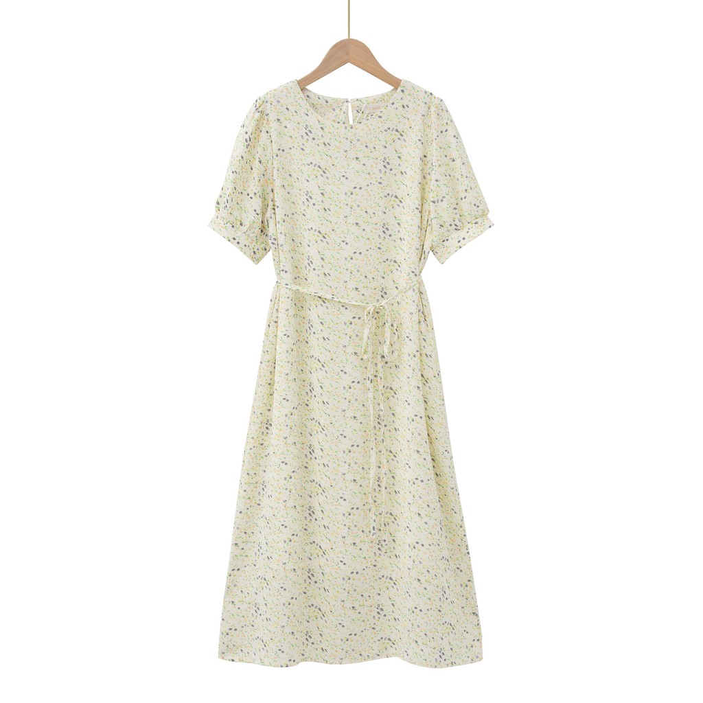 Đầm Ngắn Tay In Hoa Xinh Xắn Theo Phong Cách Hàn Quốc 42445