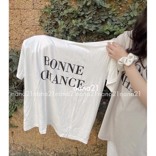 Áo pull chữ BONNE CHANCE