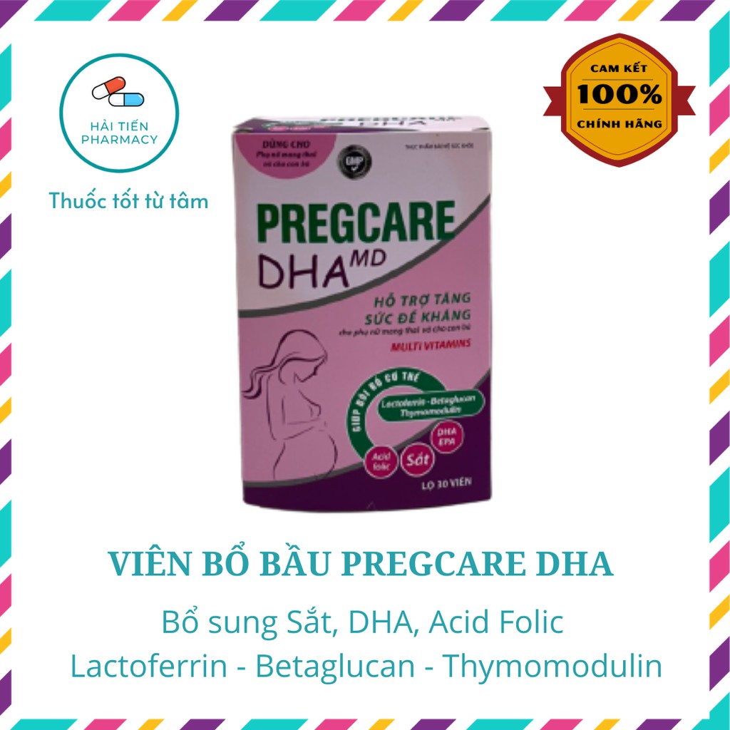 Viên uống bổ bầu PRECARE DHA - Tăng cường sức đề kháng bổ sung vitamin, khoáng chất cho phụ nữ mang thai và cho con bú