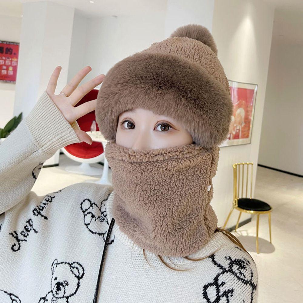 Mocho Mũ Trùm Đầu Cổ Bằng Vải Lông Dày Dặn Màu Trơn Giữ Ấm Chống Gió Cho Nam Khi Lái Xe