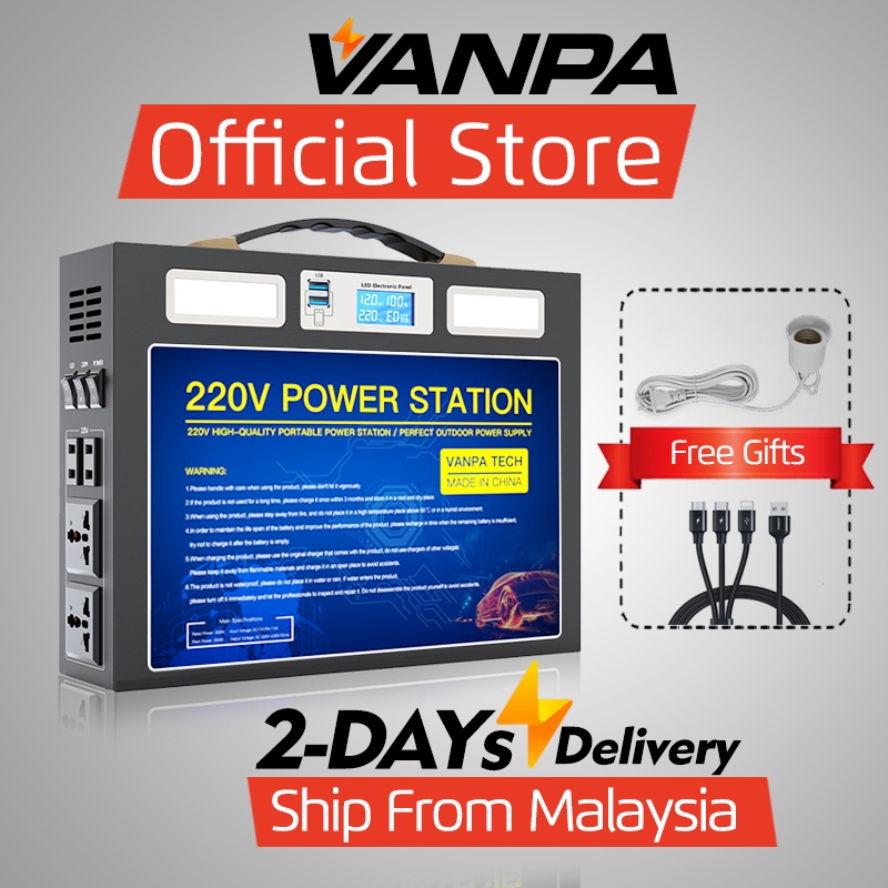 Trạm Sạc Dự Phòng VANPA 2022 300W / 600W / 1000W AC 220V Chất Lượng Cao