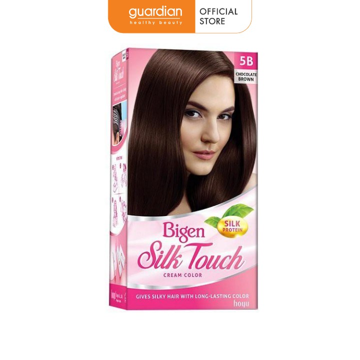 Thuốc Nhuộm Tóc Dạng Kem Bigen Silk Touch 5B - Nâu Socola