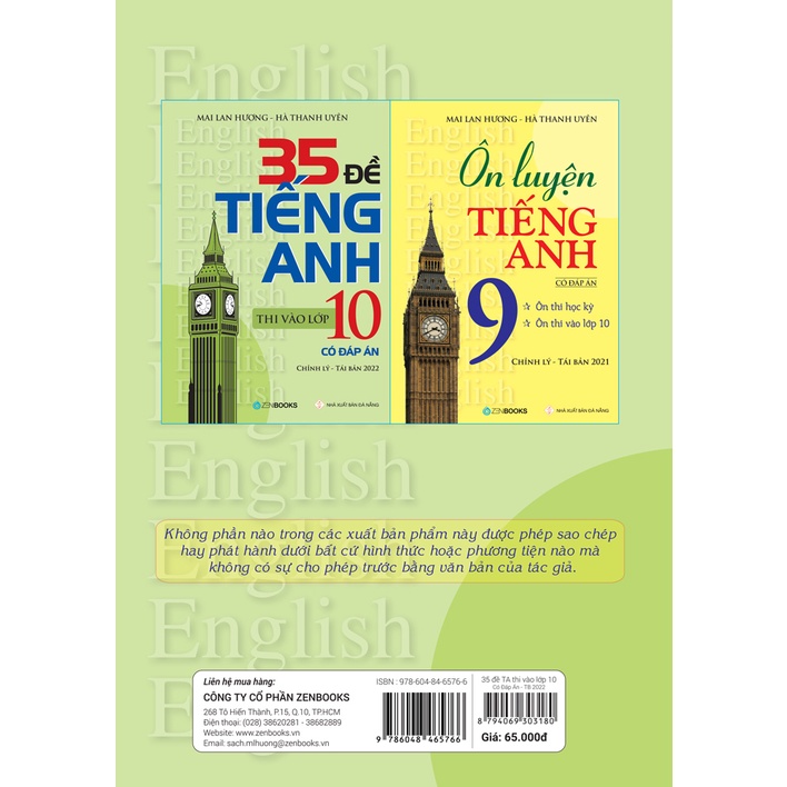 Sách - 35 Đề Tiếng Anh Thi Vào Lớp 10 (Có Đáp Án) - Mai Lan Hương