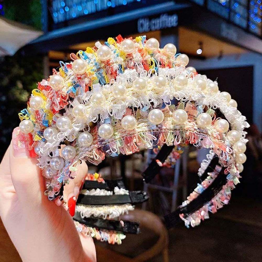 Băng Đô Cài Tóc Phối Ren Xinh Xắn Ngọt Ngào Cho Bé Gái