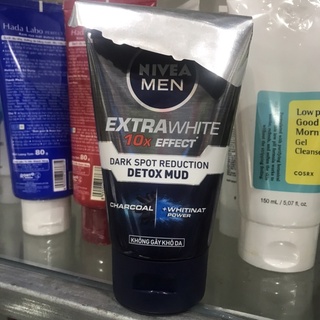 Sữa rửa mặt nivea men extra white 10x effect 100g