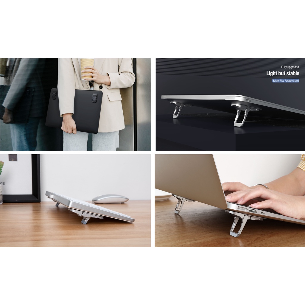 Giá đỡ laptop/ đế tản nhiệt mini dạng xếp dán thân máy Nillkin Bolster Plus