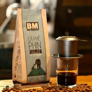 CÀ PHÊ BỘT 250G - BM CỘI NGUỒN, robusta hái chín, rang mộc, nguyên chất - BM GROUP