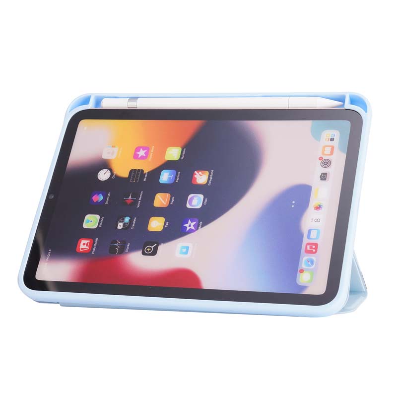 Bao da máy tính bảng trong suốt chống sốc có ngăn gắn bút thích hợp cho iPad Mini 6 A2567 A2568 A2569 2021