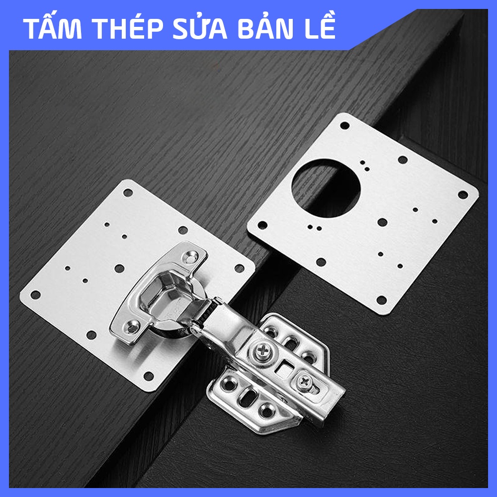 Tấm thép sửa bản lề, pad không gỉ sửa bản lề bj bung hỏng, sửa bản lề cửa gỗ, nhựa, tủ quần áo, tủ bếp