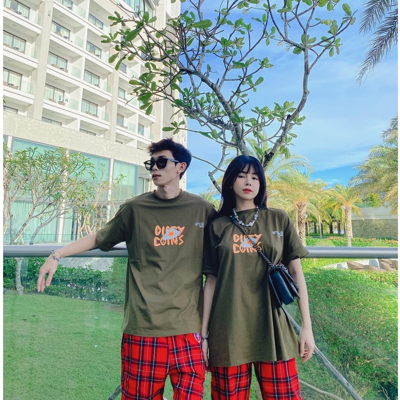 Áo DIRTY COINS OOP LA , thun local brand dirtycoins trứng chiên op la , phông dirty coins tay lỡ full tag SATO SHOP